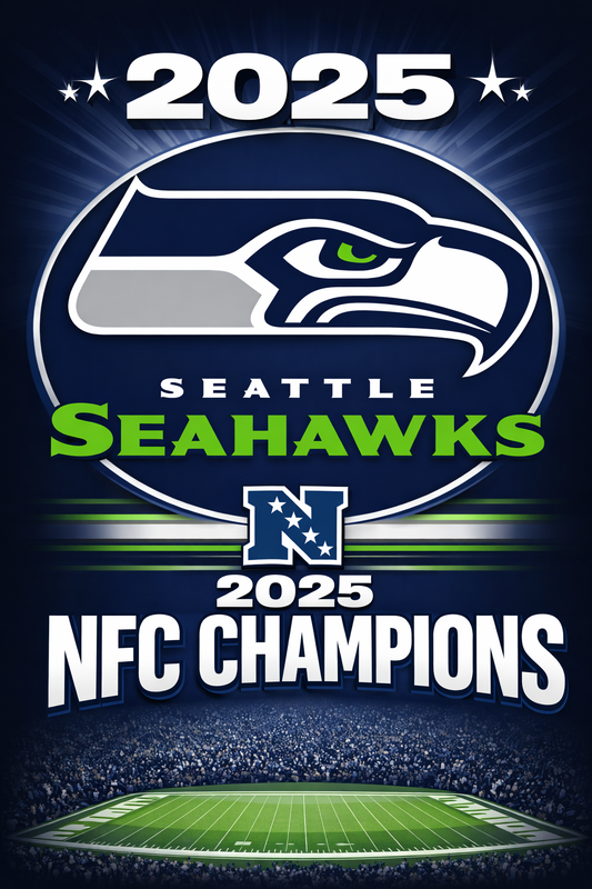 Seattle Seahawks 2025 NFC Championship Poster